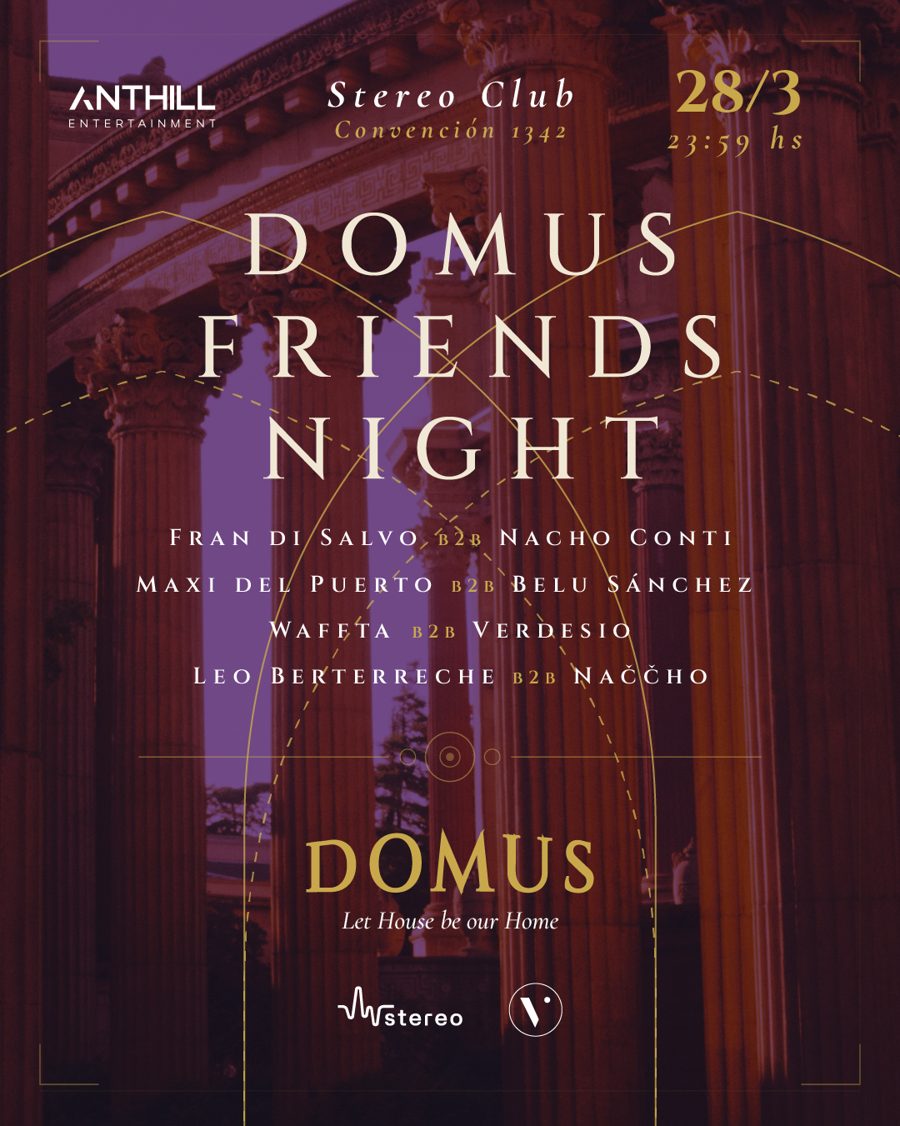 Flyer de Domus Friends Night